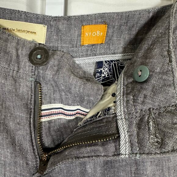 Pilcro and the Letterpress Linen Blend‎ Wide Leg Pants Gray Sz 8P Office Classic - Picture 3 of 8